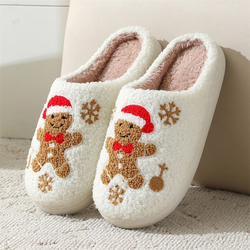 Cozy Gingerbread Christmas Slippers