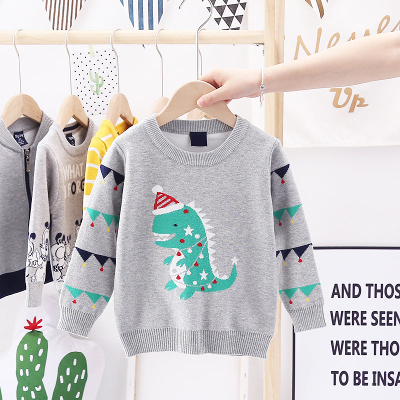 Christmas dinosaur sweater