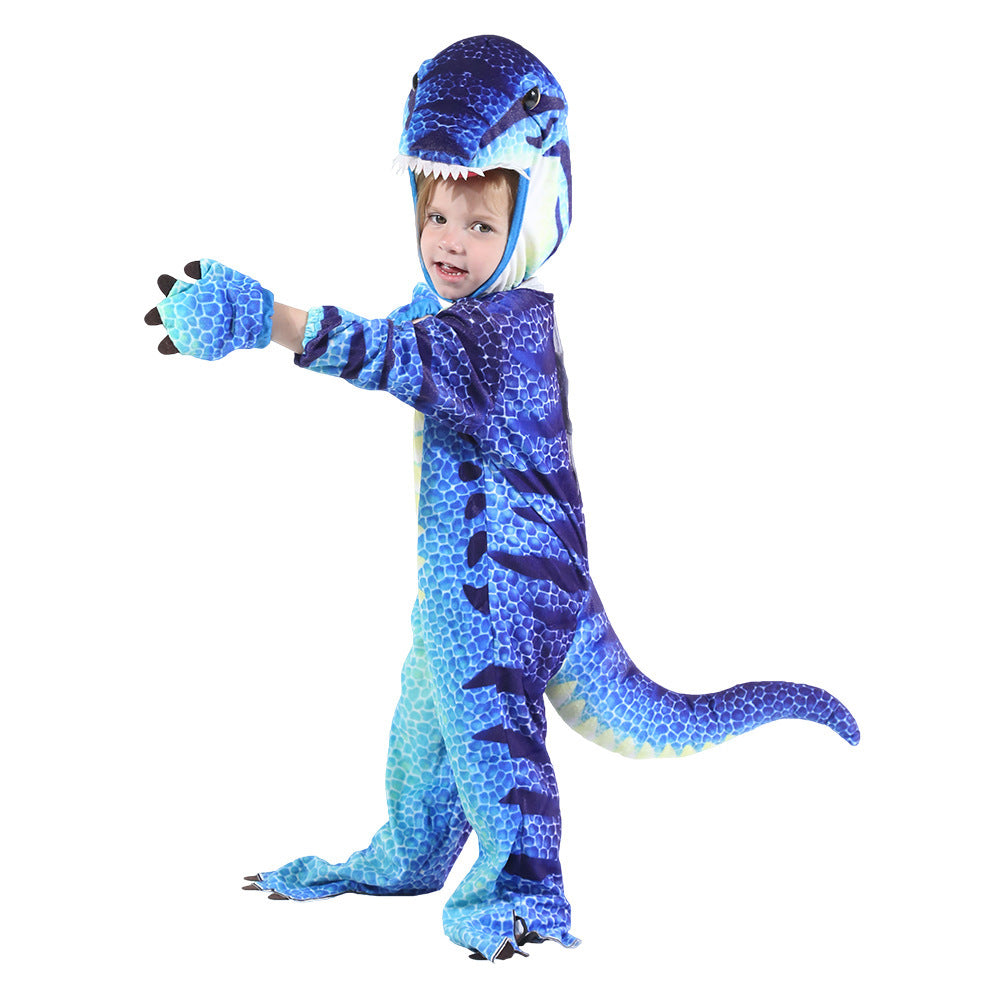Kids Dinosaur Costume | Funny Jurassic Jumpsuit for Boys & Girls | Halloween & Party Outfit
