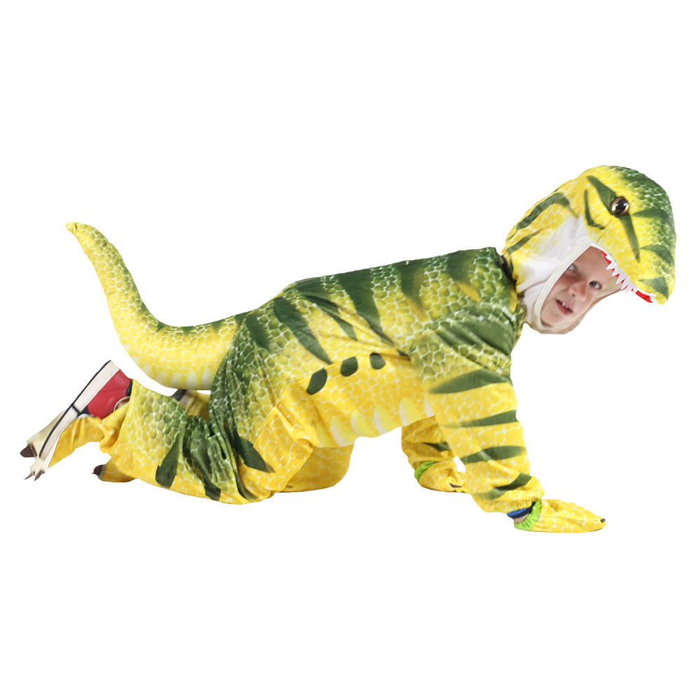 Kids Dinosaur Costume | Funny Jurassic Jumpsuit for Boys & Girls | Halloween & Party Outfit