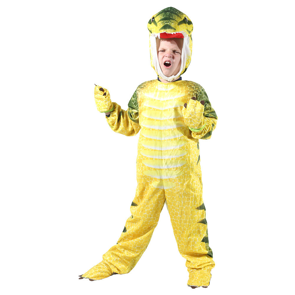 Kids Dinosaur Costume | Funny Jurassic Jumpsuit for Boys & Girls | Halloween & Party Outfit
