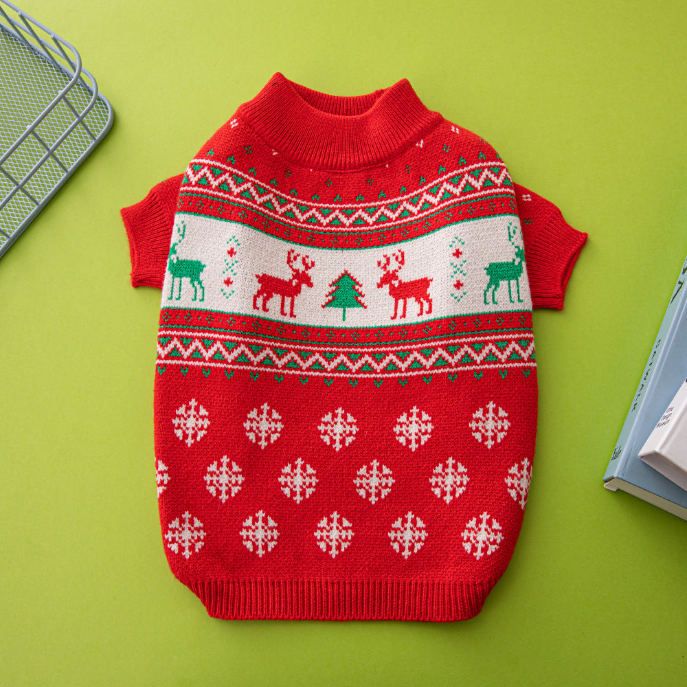 Christmas Tree Elk Christmas Pet Sweater