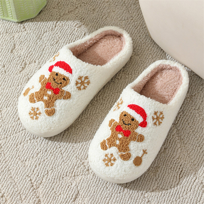Cozy Gingerbread Christmas Slippers