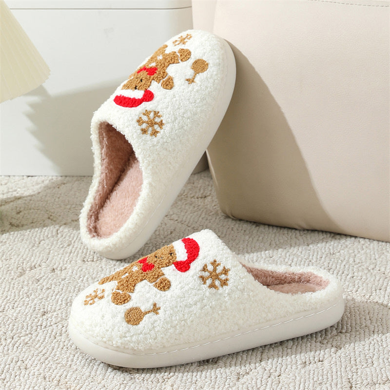 Cozy Gingerbread Christmas Slippers