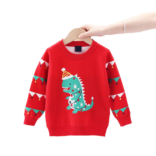 Christmas dinosaur sweater