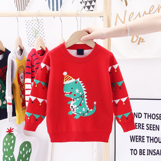 Christmas dinosaur sweater