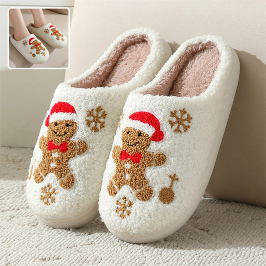 Cozy Gingerbread Christmas Slippers