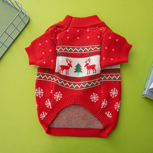 Christmas Tree Elk Christmas Pet Sweater